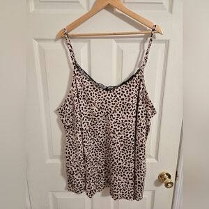 Torrid Leopard Print Camisole Top with Lace Detail Size 3